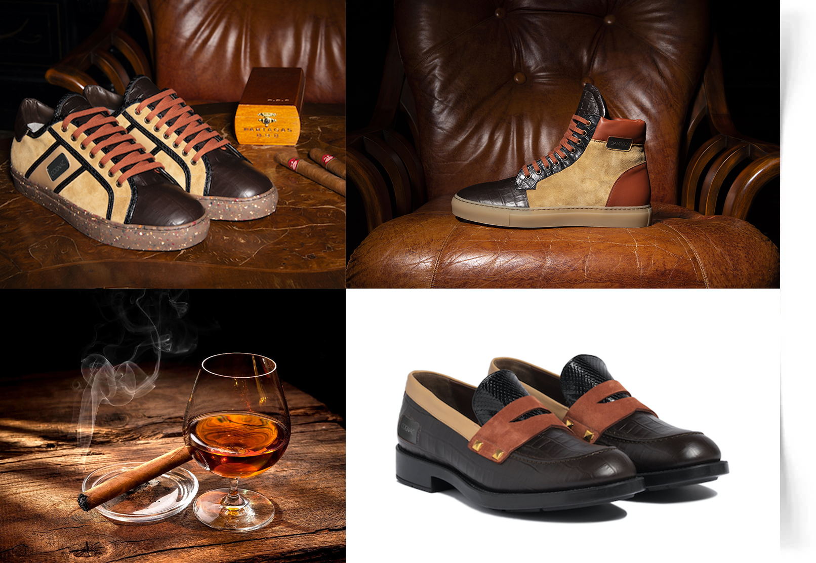 Made in Italy custom sneakers COGNAC brand